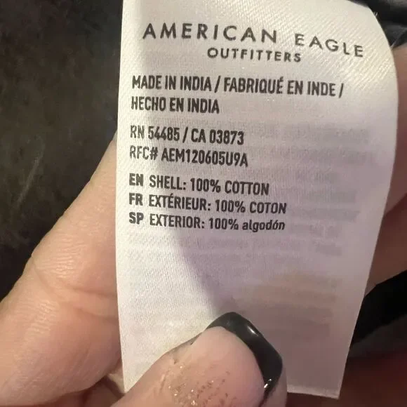 Nwt American eagle women's cropped‎ jacket size medium with zipper and buttons - Picture 7 of 8